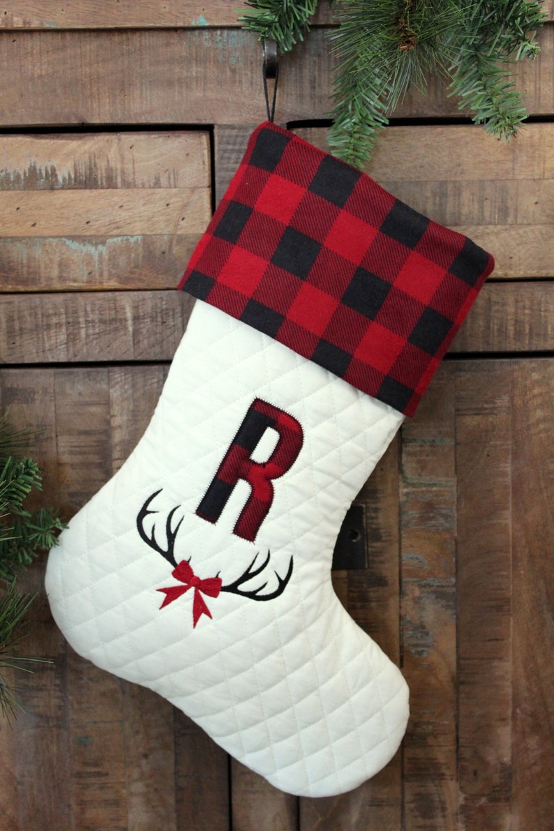 8" Velvet Monogram Stockings with Embroidered Letters A,B,D,G,K,M,R,S NEW 8" Velvet Monogram Stockings with Embroidered Letters A,B,D,G,K,M,R,S NEW