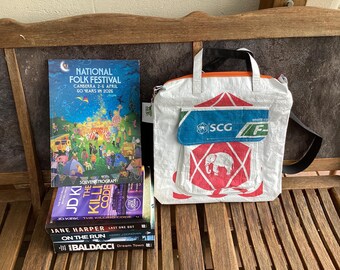 Book / Art Bag  - Recycled Cement Sack - Elephant