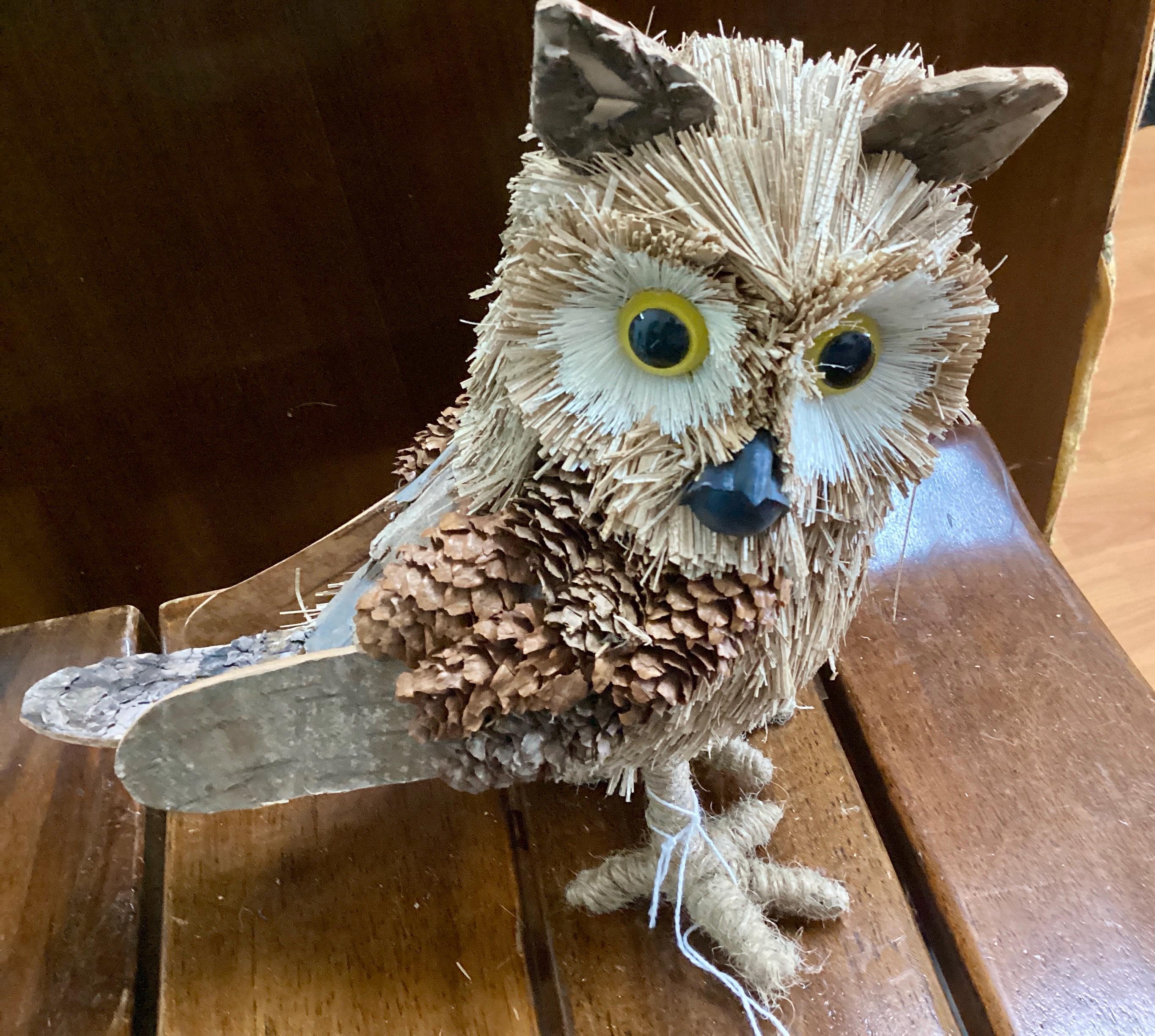 Bristlebrush - Tawny Frogmouth Owl - Large (20cm height)