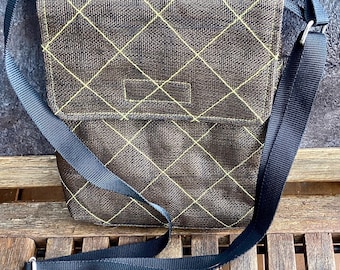 Recycled Orchard Netting - Shoulder Bag - Style “Fiona” - Chocolate Brown