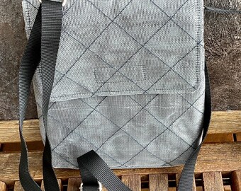 Recycled Orchard Netting - Shoulder Bag - Style “Fiona” - Grey