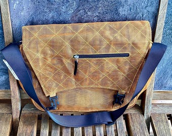 Orchard Netting - Recycled - Large Messenger Bag -  “Andy” - Copper