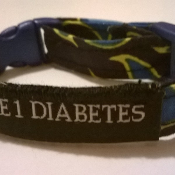 Medical alert bracelet FLAMES Type 1 or Type 2 in 3 adjustable sizes
