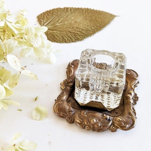 Vintage Salt Dip Salt Cellar Dining Table Swag Desktop Writing Prop Caligrafia Caneta Tinteiro Suporte Ferramentas de Escrita Artista Artesão Caneta Estação