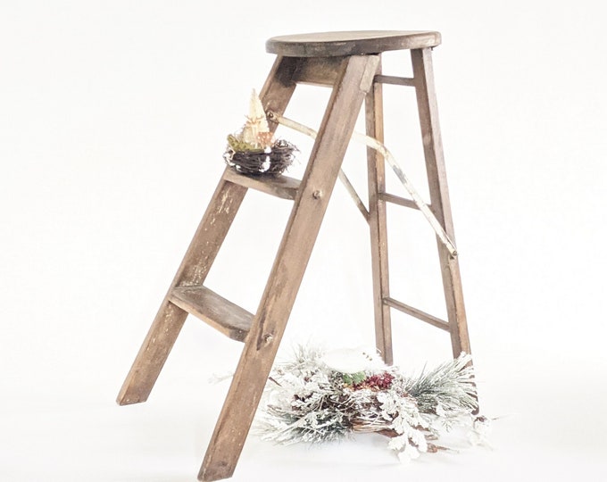 Vintage JRC Stool 1913 Wooden Step Ladder Folding Stool Photography ...