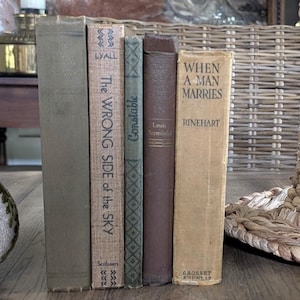 Antique Brown Books : Book Accents for Shelves and Tables, When a Man Marries