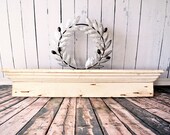 Vintage Door Pediment with chippy white paint, Decorative Architectural Salvage, Door Trim, Wall Decor Collage Art, Cottage Farmhouse Style
