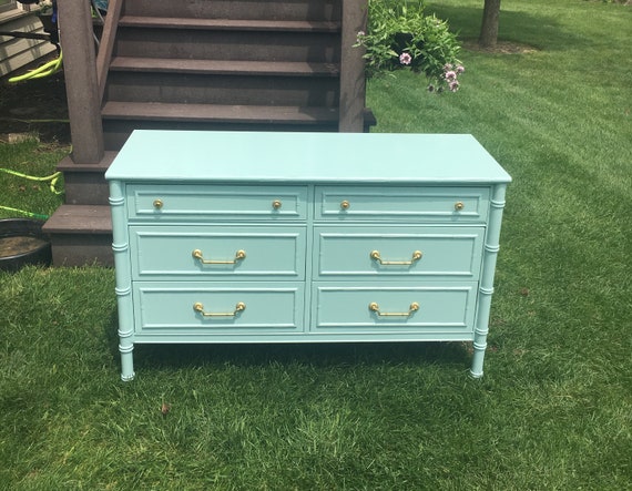 Faux Bamboo Thomasville Dresser Customize Etsy