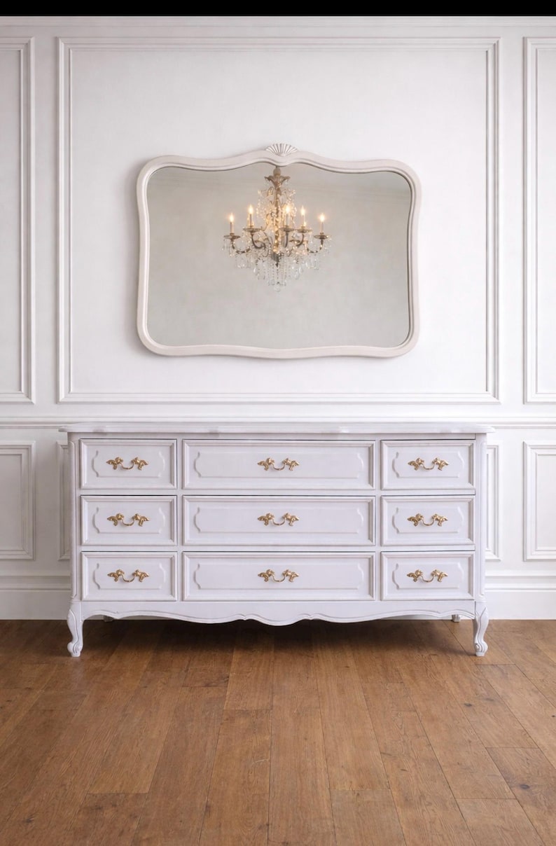 French Dresser With Mirror, Optional Nightstands, Choose Any Color - Etsy