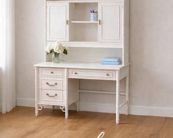 faux bamboo desk and hutch " customize" any color