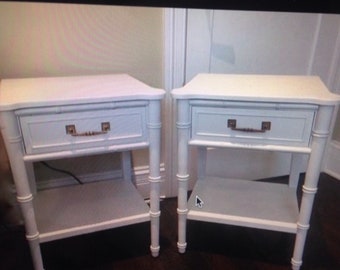 Pair of faux Bamboo nightstands