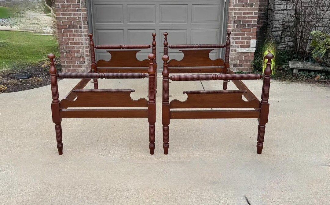 Pair of Twin Rope Spindle Beds - Etsy