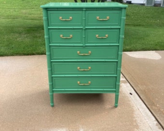 SOLD faux bamboo chest. any color available " please read Item Details"s
