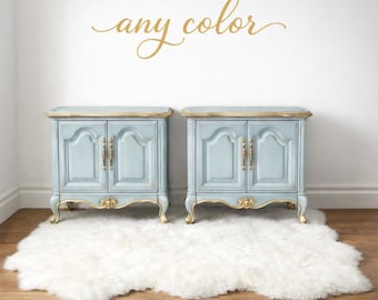 Customize pair French nightstands
