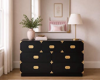 campaign dresser Lexington Vintage Transform your bedroom or living area with this stylish dresser Vintage Campaign Style Dresser or