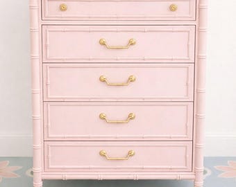 Thomasville faux Bamboo chest . choose any color included 1/2 down