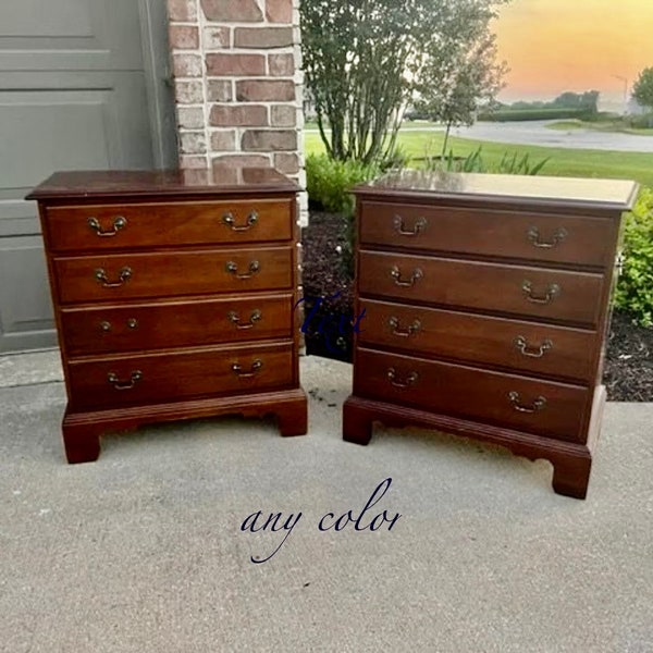 pair of knob hill nightstands . Custom color included