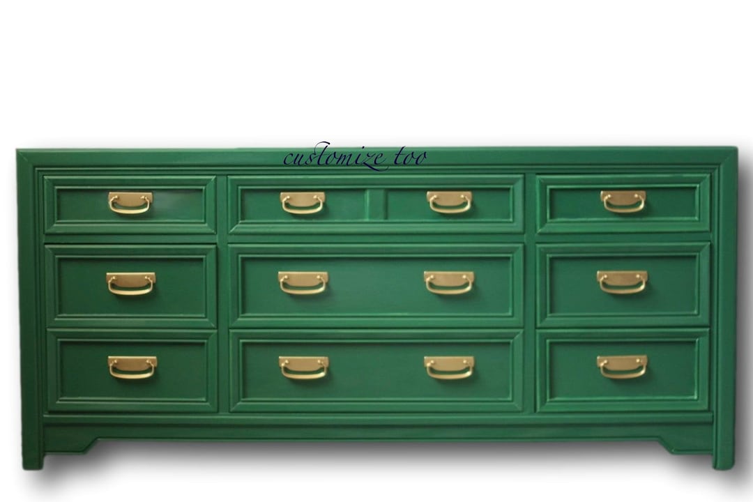 green campaign dresser Sold Thomasville Brass Hardware. Stye Season 24RST