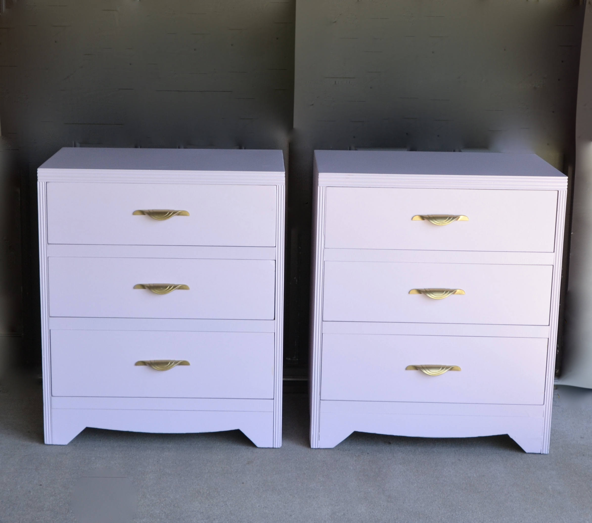 Sold Pair Of Large Bedside Tables 3 Drawer Dresser 50
