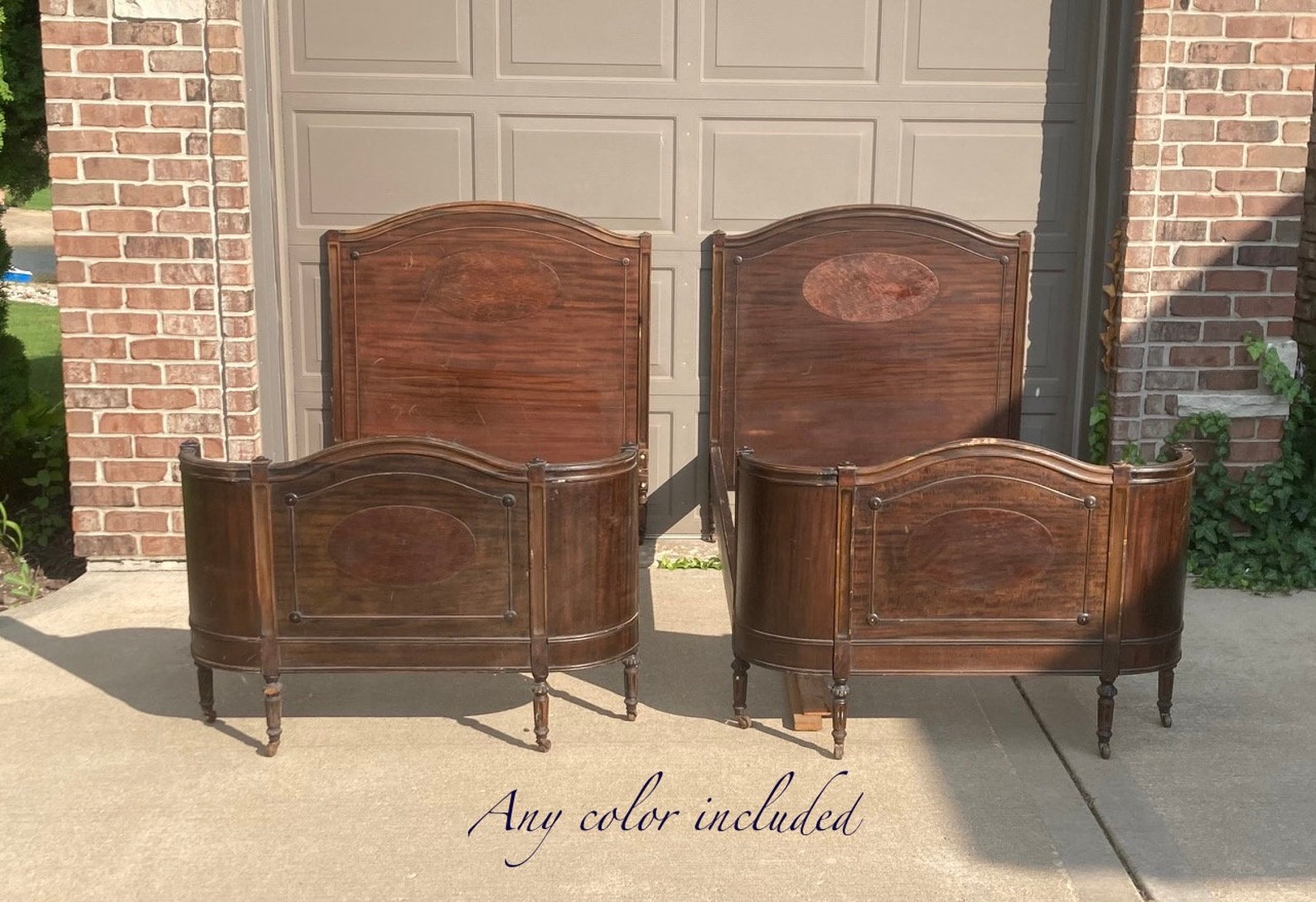 Pair of twin beds. 1940s vintage CUSTOMIZE Etsy
