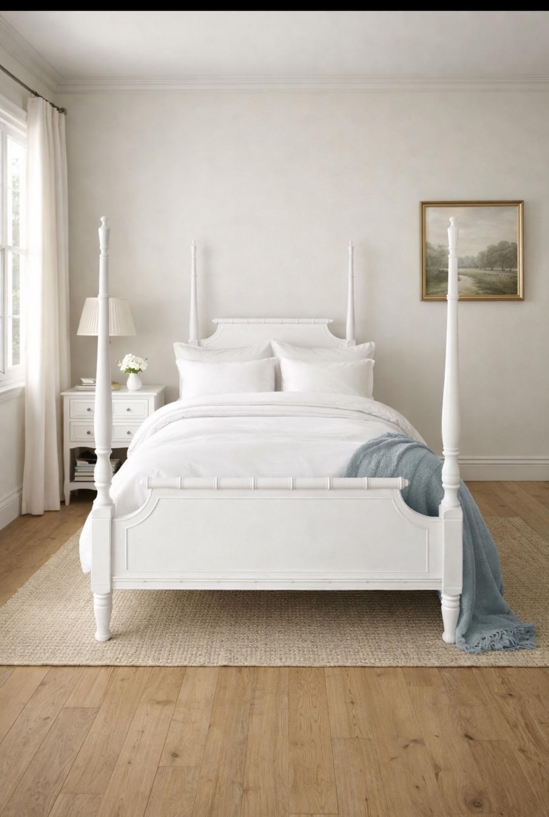 Faux Bamboo Henry Link Bali Hai Twin Bed Frame 
