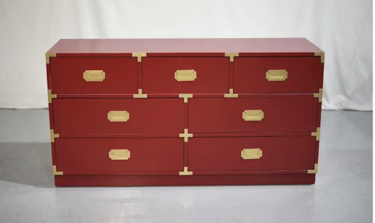Campaign Dresser Finished in Red or Can Customize - Etsy Campaign Dresser Finished in Red or Can Customize - Etsy