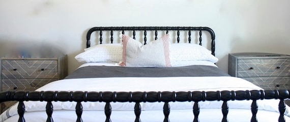 Jenny Lind Full Size Bed Black Standard Full Size Spindle Bed