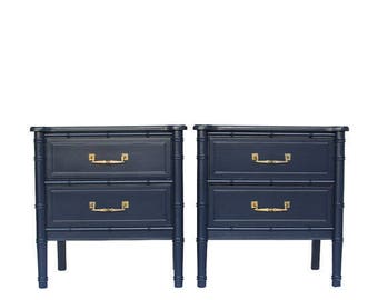 SOLD pair of Henry link nightstands