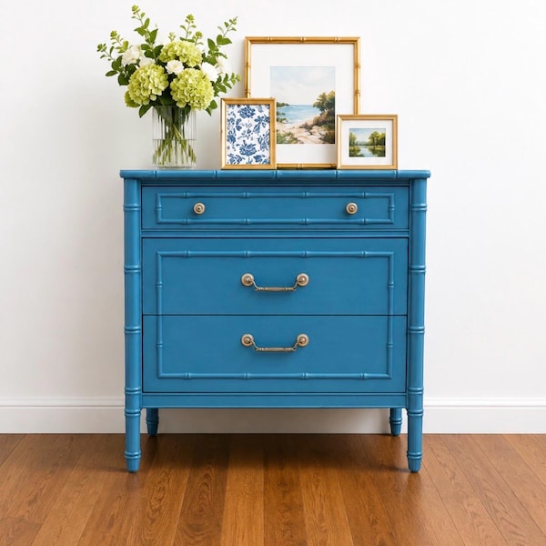 Faux bamboo large nightstand. Any color