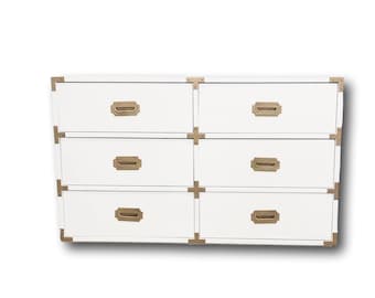 Campaign  Dresser 6 drawer  white or customized