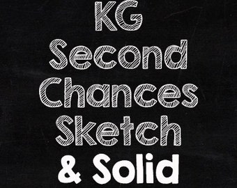 KG Second Chances Sketch and Solid Font Set (Commercial License for One User)