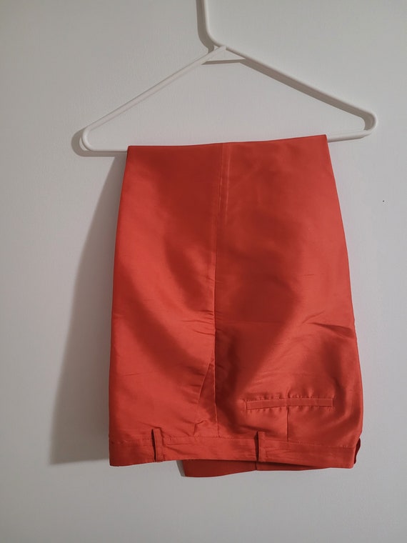 Ann Taylor Orange 100% Silk Trouser Pants - Size 1