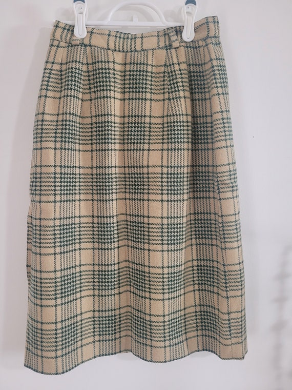 Evan Picone Wool Sheath Skirt - 1960s- Side Zippe… - image 3