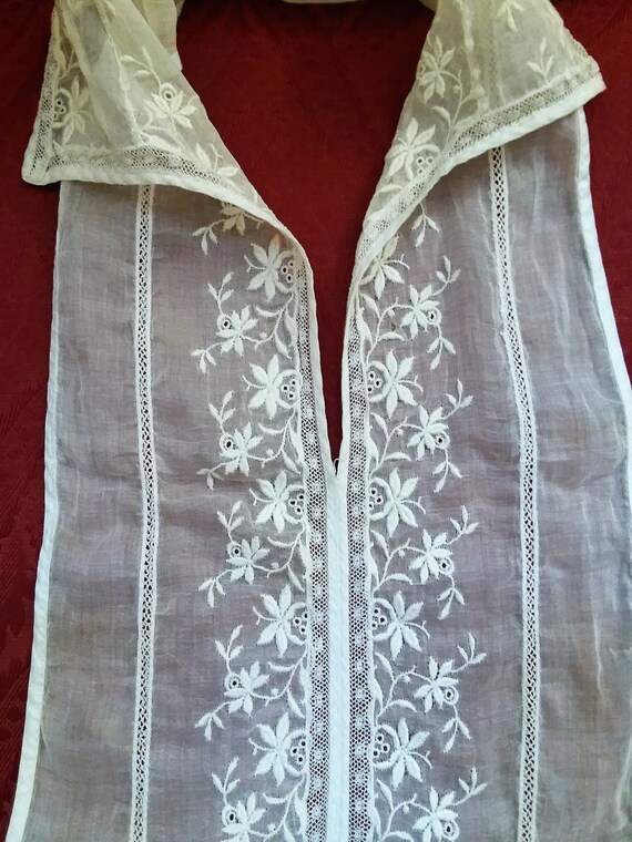 Dickey with Collar - 1920s - Silk Embroidery, Cott