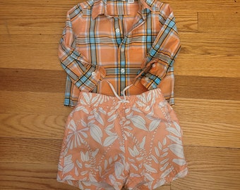 Janie and Jack Shirt and Short Set - Swimsuit and Top  6 to 12 months