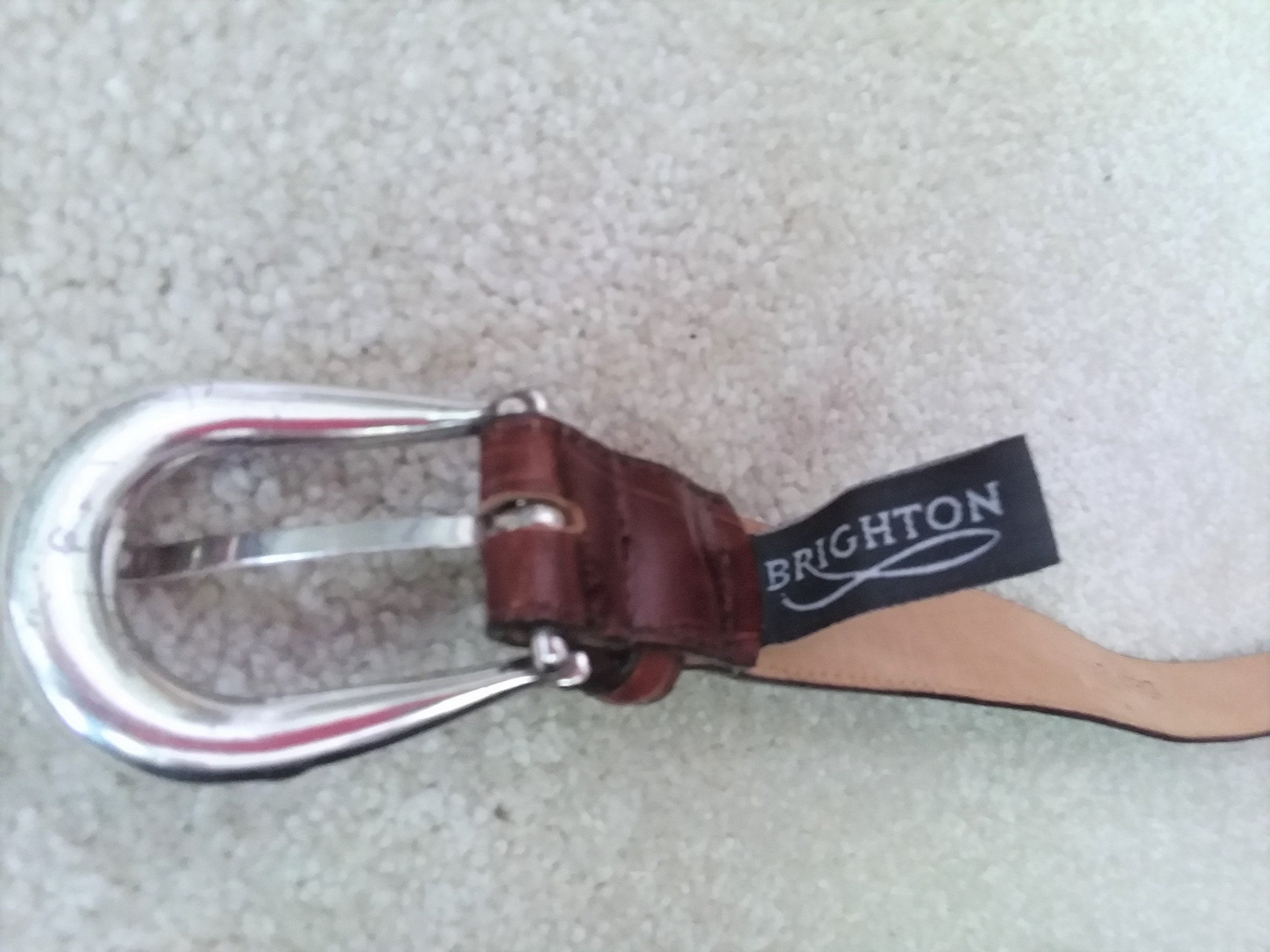 BRIGHTON Allegro Brown Leather Belt w/a Silvertone Scrolled Buckle Set Size M Brighton Dark Brown Braided 32 Inch Belt With Silver Tone  main image 3