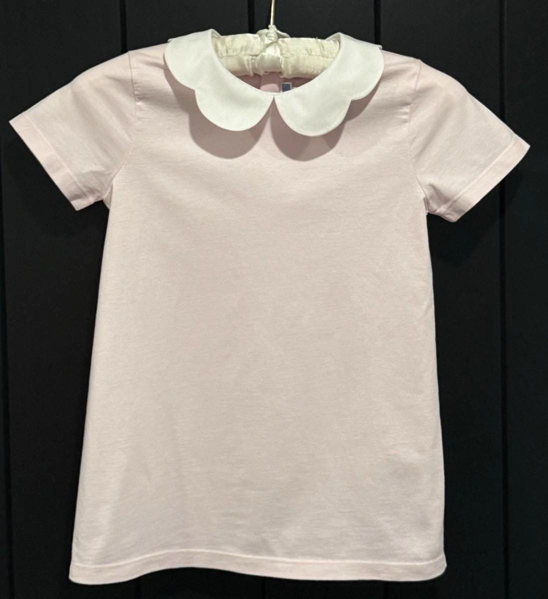 Jacardi French Fashion 4 Toddler Pink Blouse w/ White Scallop Collar