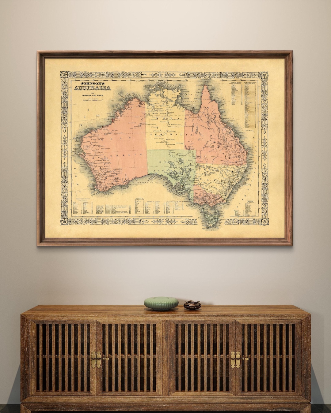 Vintage Australia Map Reprint: 1864 Australian Wall Art (unframed) - Etsy