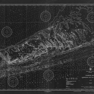 1932 Florida Keys Nautical Chart Reprint, Key West-big Pine Key - 8 ...