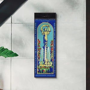 Retro San Francisco Golden Gate Int&#39;l Expo Matchbook poster #5: Rainbow Fountain - 12x36&quot; on heavyweight matte or fine art paper- UNFRAMED