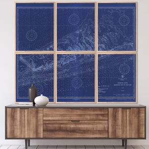 1932 Florida Keys Nautical Chart reprint, Key West-Big Pine Key  - 8  sizes up to 90x72&quot; in 1 or 6 sections & 3 colors - sold UNFRAMED only