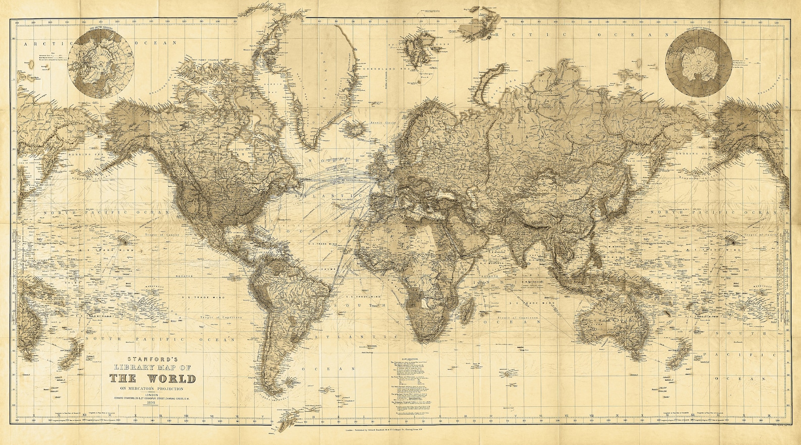 1898 World Map reprint Mercator's projection World map | Etsy