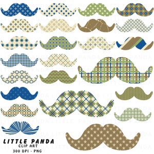 Father's Day Mustache Digital Clip Art - Personal and Commercial Use - Instant Download - C279