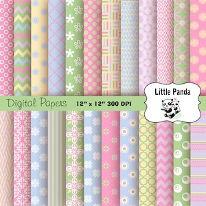 Ostern Digital Paper Pack 24 Jpg Dateien 12 x 12 - sofortiger Download - D219