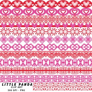 Valentine Digital Borders - Instant Download - D206