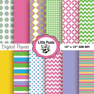 Geburtstag Digital Paper Pack, digitale Scrapbooking, 12 jpg Dateien 12 x 12 - Instant Download - D139