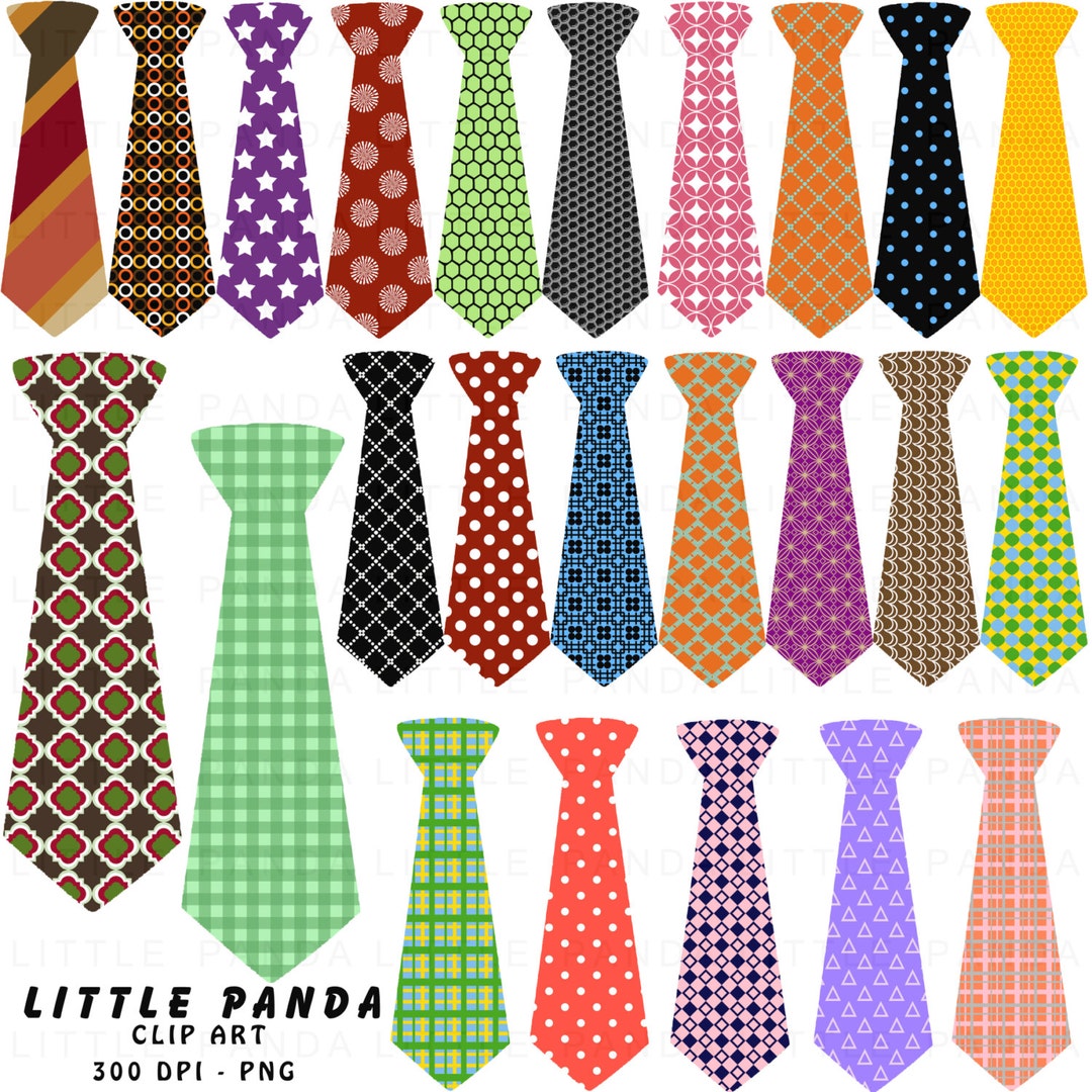Necktie Digital Clip Art - Personal and Commercial Use - Instant ...