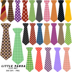 Necktie Digital Clip Art - Personal and Commercial Use - Instant Download - D339