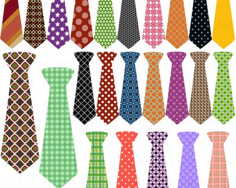 Necktie Digital Clip Art - Personal and Commercial Use - Instant Download - D339