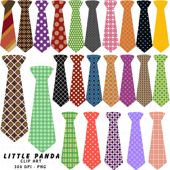 Necktie Digital Clip Art - Personal and Commercial Use - Instant Download - D339